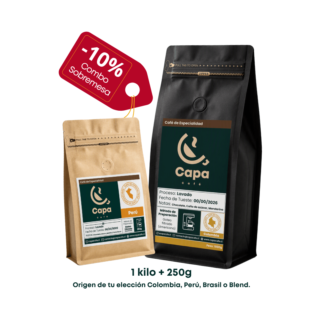 Combo Sobremesa Capa Café