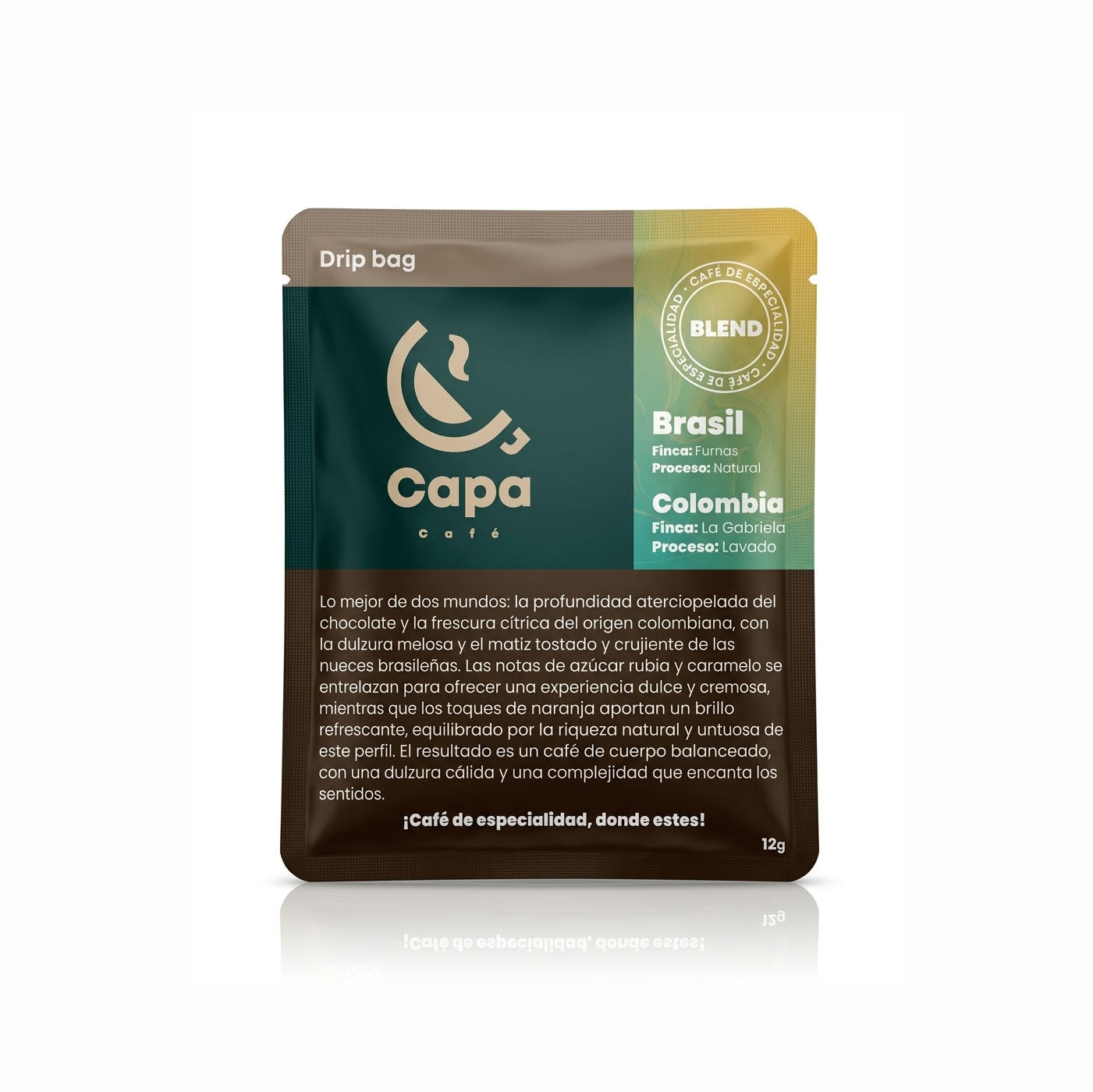 Drip bags de café Blend de Colombia y Brasil de Capa Café