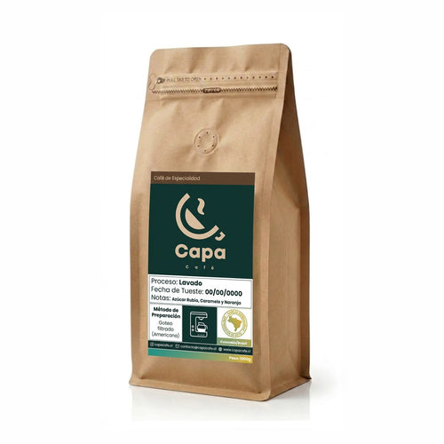 Café Blend de Brasil y Colombia de Capa Café, vista alternativa del empaque