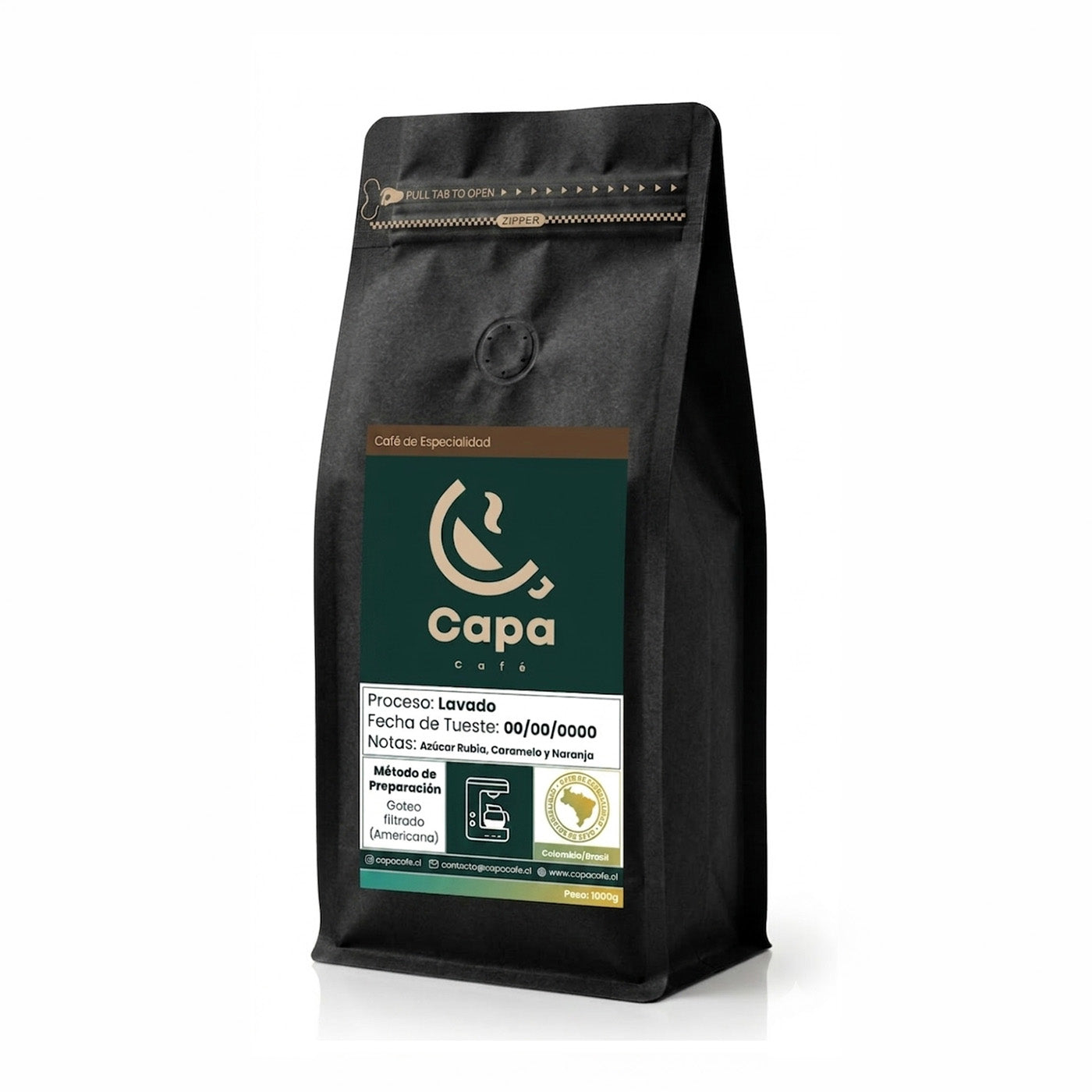 Bolsa de Café Blend de Brasil y Colombia de Capa Café
